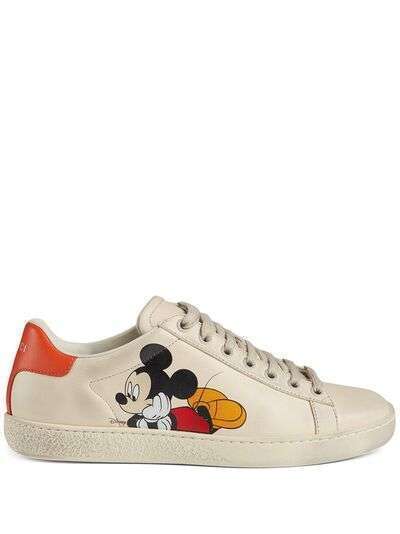 Gucci кроссовки Mickey Mouse из коллаборации с Disney
