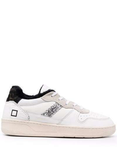 D.A.T.E. shearling low-top trainers