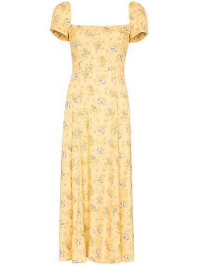 Reformation платье миди Sienne с цветочным принтом
