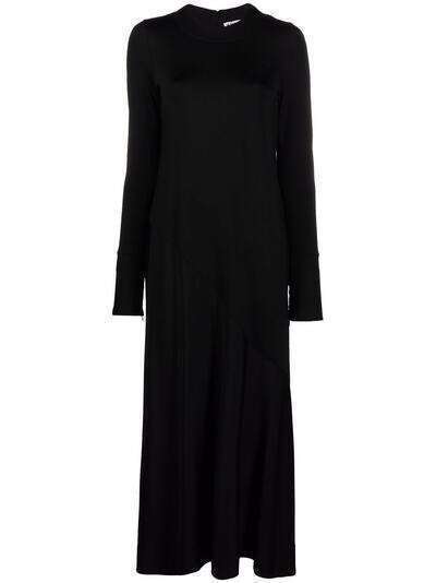 Jil Sander расклешенное платье с длинными рукавами