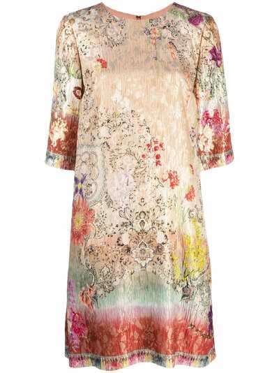 ETRO платье-трапеция с жаккардовым цветочным узором
