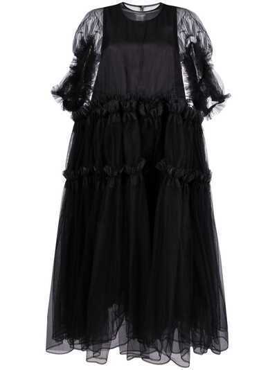 Comme Des Garçons Noir Kei Ninomiya платье из тюля с оборками