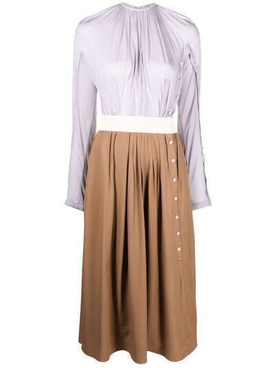Jil Sander two-tone mid-length dress