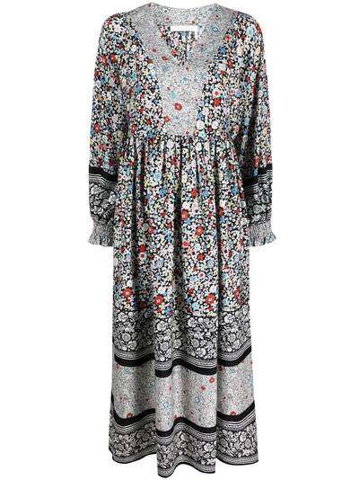 See by Chloé расклешенное платье миди с цветочным принтом