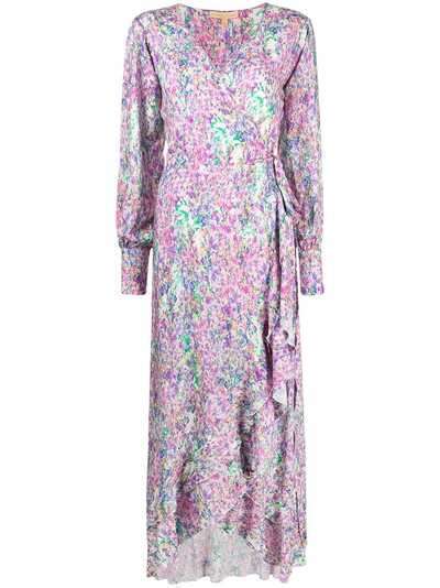 Melissa Odabash платье макси с цветочным принтом и длинными рукавами