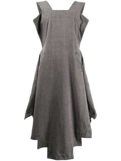 Yohji Yamamoto платье-сарафан с драпировкой