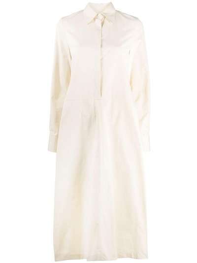 Jil Sander платье-рубашка с разрезом сзади