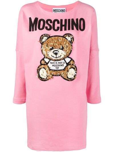 Moschino декорированное платье-свитер