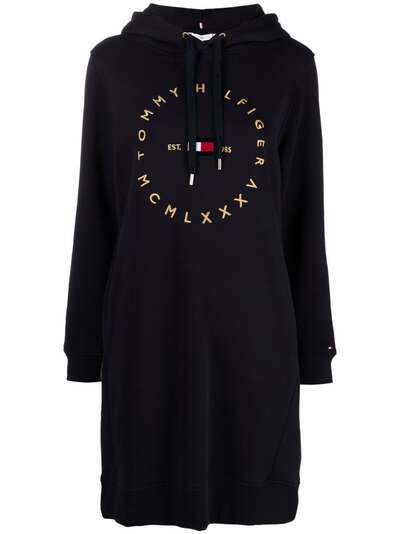 Tommy Hilfiger платье-худи с капюшоном и вышитым логотипом
