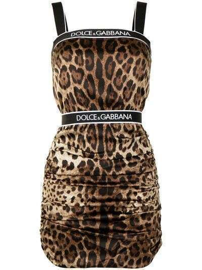 Dolce & Gabbana платье мини с логотипом