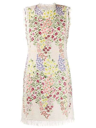 Giambattista Valli платье с цветочной вышивкой