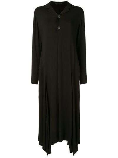 Yohji Yamamoto платье-рубашка асимметричного кроя