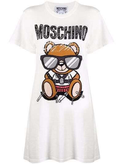 Moschino платье Teddy Bear вязки интарсия