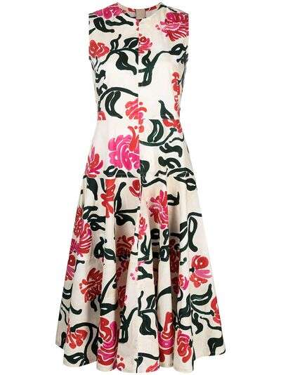 Marni платье с абстрактным цветочным принтом