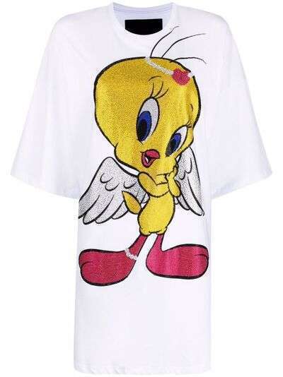Philipp Plein платье-футболка Looney Tunes