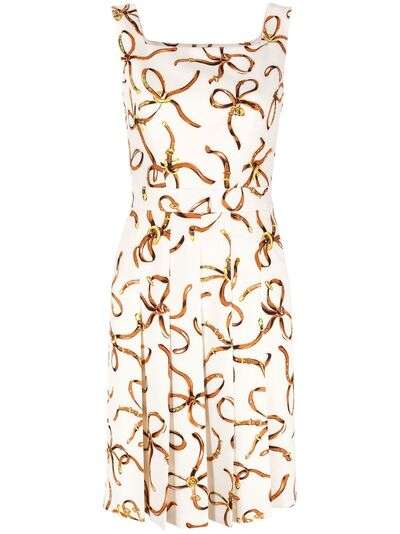 Boutique Moschino расклешенное платье с принтом