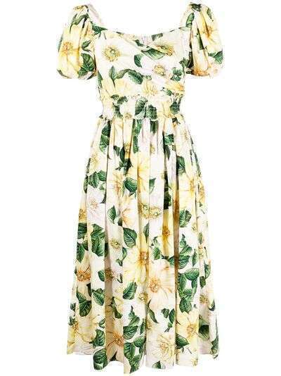 Dolce & Gabbana расклешенное платье с цветочным принтом