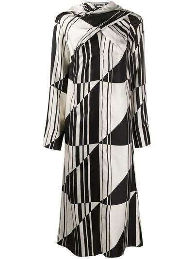 Jil Sander платье миди с геометричным узором