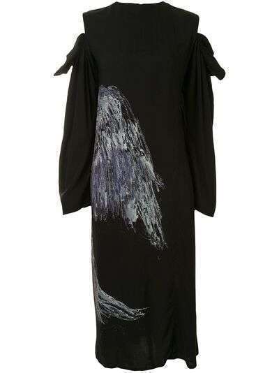 Yohji Yamamoto платье с принтом