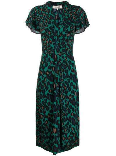 DVF Diane von Furstenberg платье миди со сборками