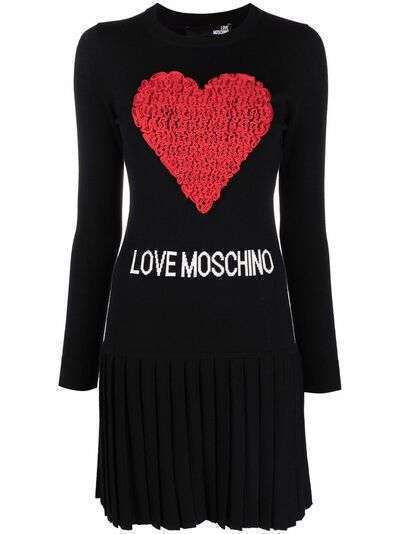 Love Moschino трикотажное платье с логотипом