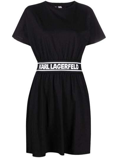 Karl Lagerfeld платье-футболка с логотипом