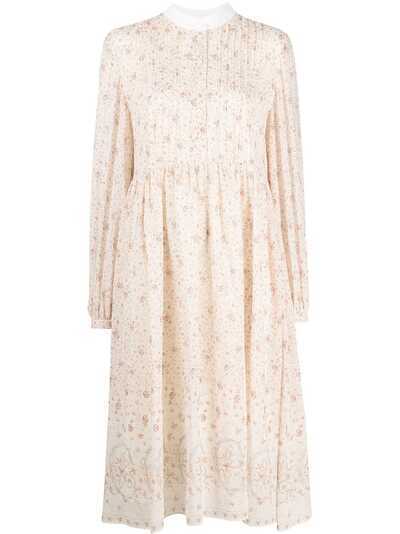 Chloé платье-рубашка с цветочным принтом