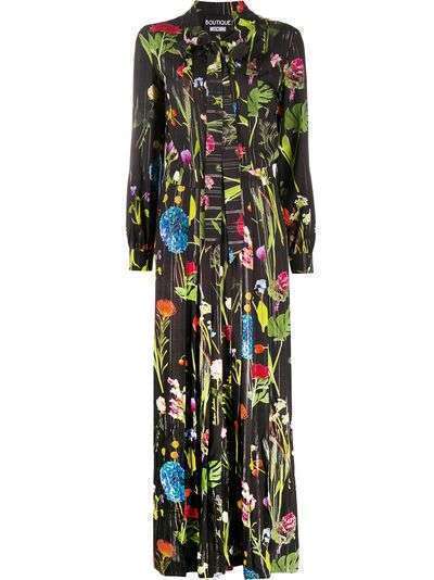 Boutique Moschino платье макси с бантом и цветочным фотопринтом