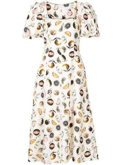 Rebecca Vallance платье миди Frutta с квадратным вырезом