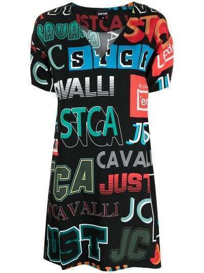 Just Cavalli платье-футболка с логотипом