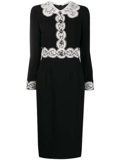 Dolce & Gabbana платье миди с кружевом