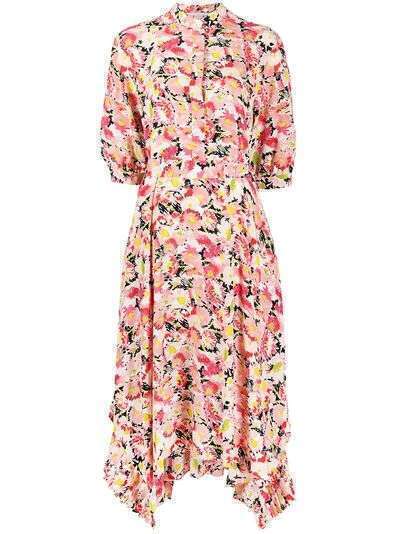 Stella McCartney платье с цветочным принтом и асимметричным подолом