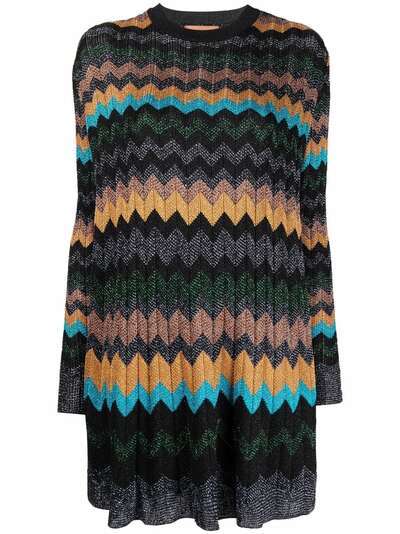 Missoni платье мини с узором зигзаг