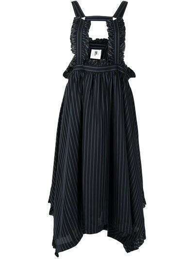 Comme Des Garçons Noir Kei Ninomiya платье асимметричного кроя в полоску