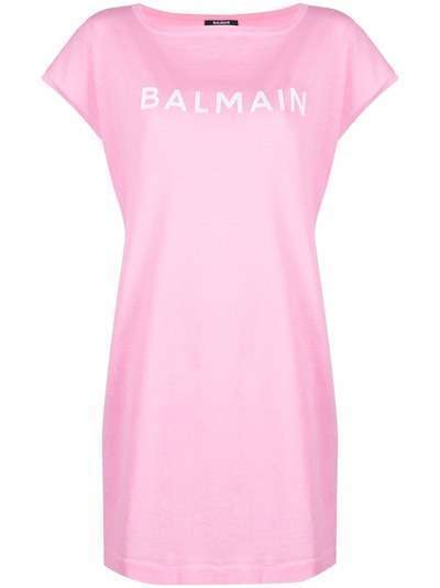 Balmain logo-print T-shirt dress