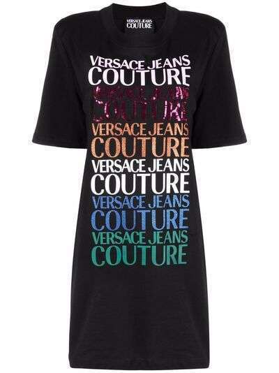 Versace Jeans Couture платье-футболка с логотипом