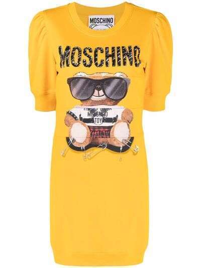 Moschino платье Teddy Bear с объемными рукавами