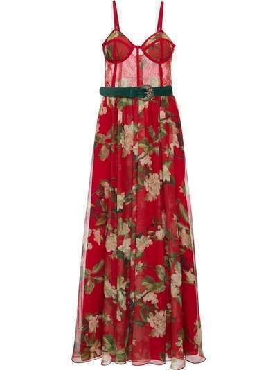 PatBO платье макси с поясом и цветочным принтом