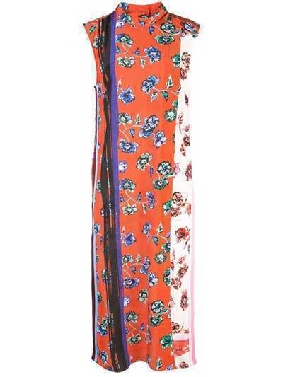 Derek Lam 10 Crosby платье без рукавов с поясом и цветочным принтом