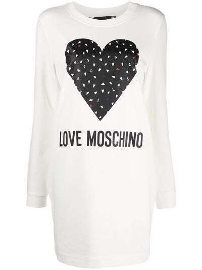 Love Moschino платье-толстовка с логотипом