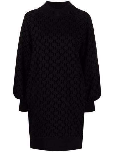 Karl Lagerfeld платье-свитер с монограммой
