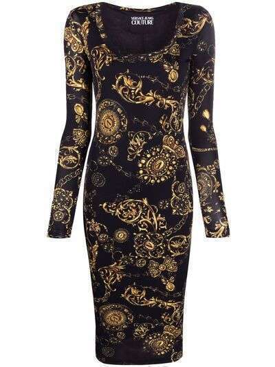 Versace Jeans Couture платье миди с принтом Baroque