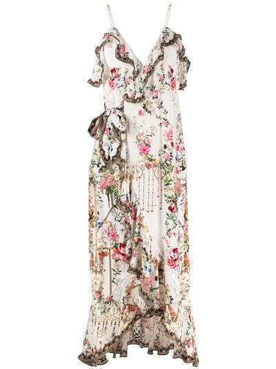 Camilla платье с цветочным принтом и запахом