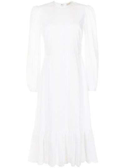 Michael Michael Kors платье миди с английской вышивкой