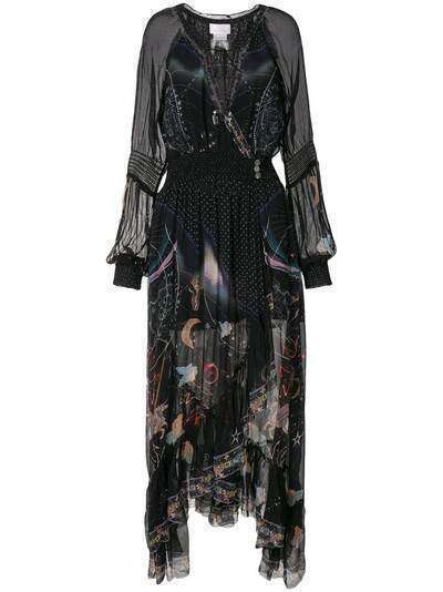 Camilla платье Midnight Moon с оборками и запахом