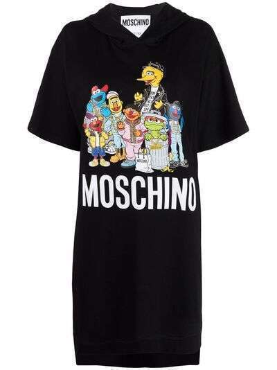 Moschino платье с капюшоном из коллаборации с Sesame Street©