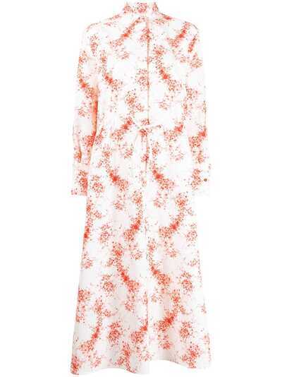 Valentino платье-рубашка с цветочным принтом
