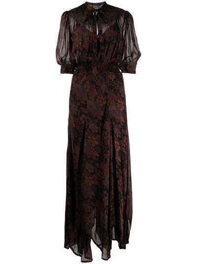 Polo Ralph Lauren многослойное платье с цветочным принтом