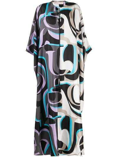 Emilio Pucci длинное платье с абстрактным принтом