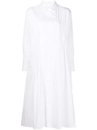Yohji Yamamoto платье-рубашка со вставкой